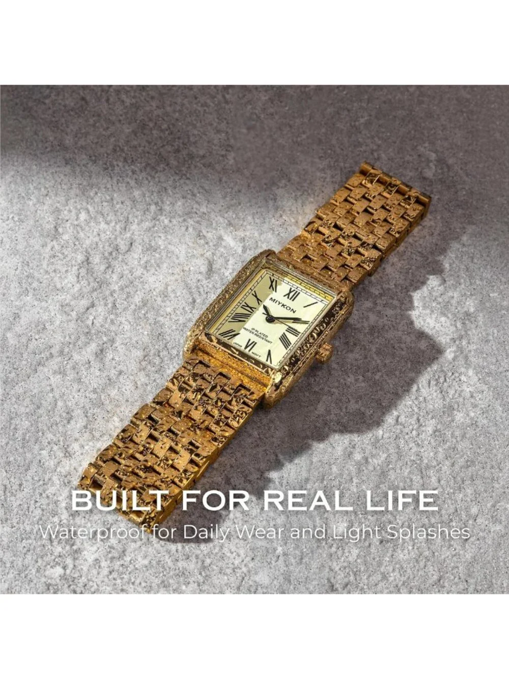 Vintage Men’s Tank Dress Watch | Stainless Steel, Water Resistant, Classic Roman